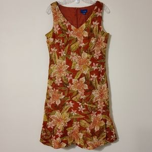 J.H Collectibles Dresses Burgundy Floral Print Sleeveless Flare Dress Size 10